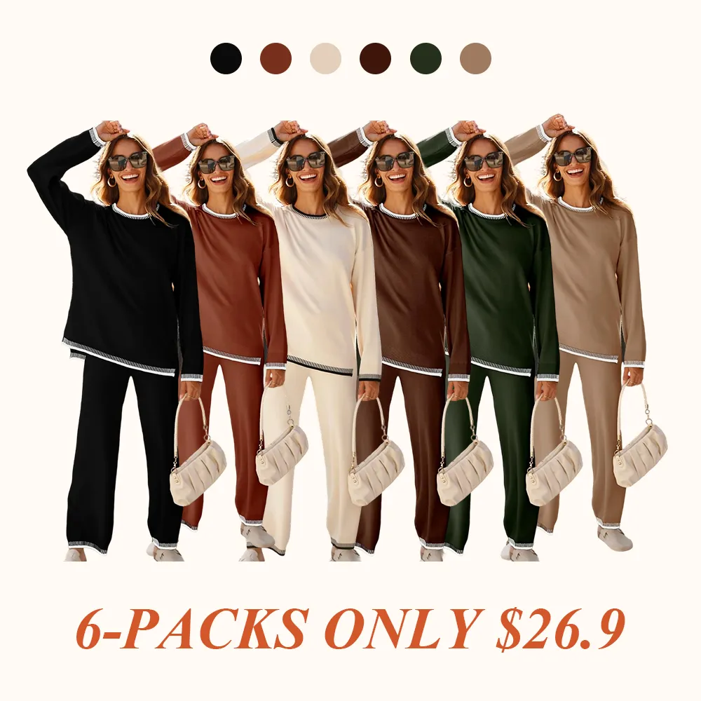 Women's 2-Piece Sets Spring Outfits Chic Comfortable Elastic Loungewear