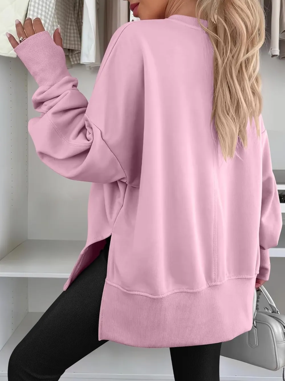 Women Oversized Sweatshirts Thumbhole Long Sleeve Hoodies Shirts