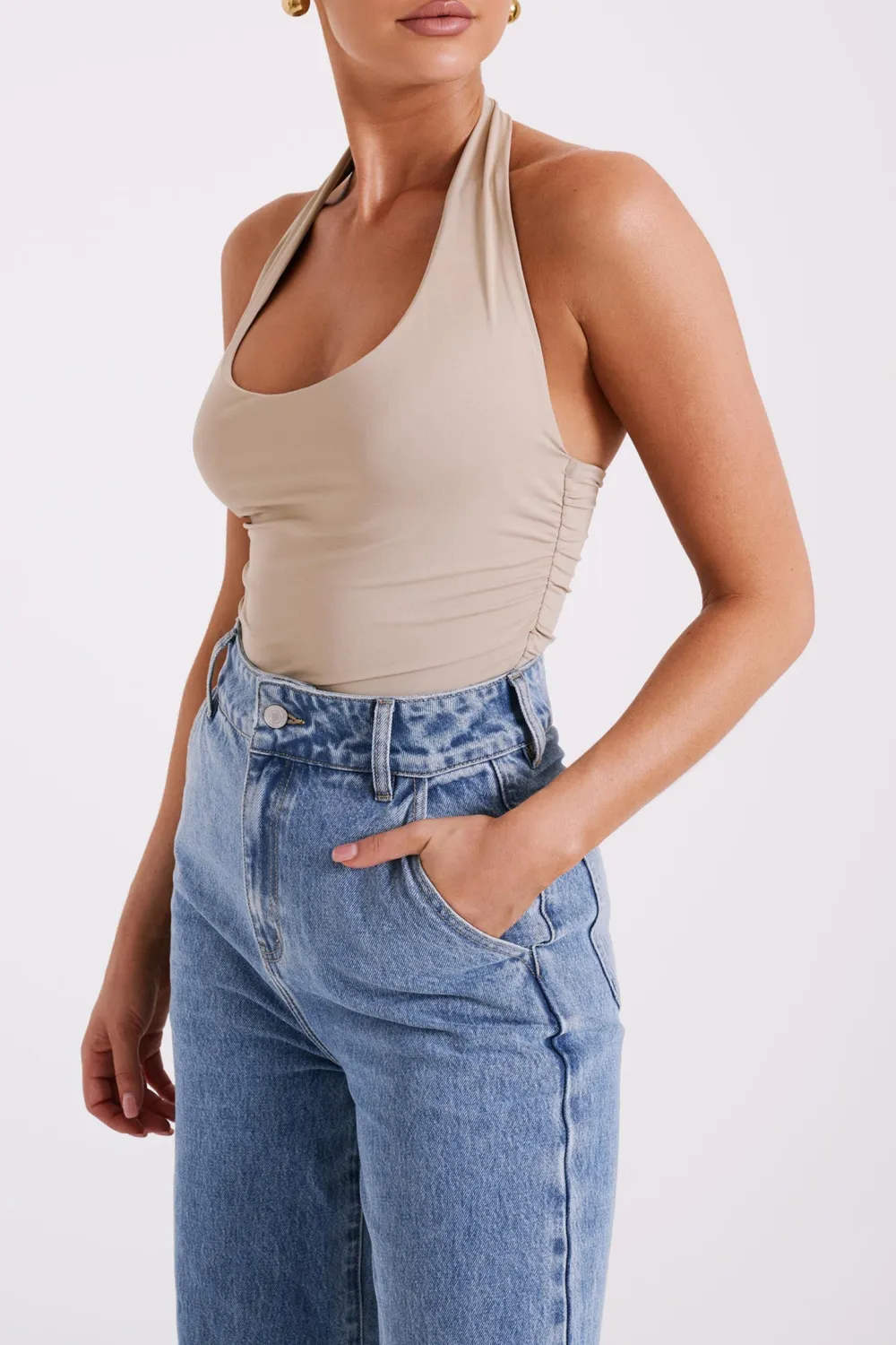 Recycled Nylon Halter Top