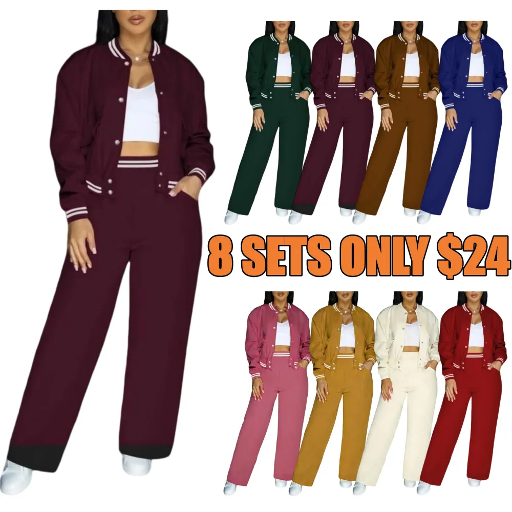 Women’s 2-Piece Baseball Jacket Set