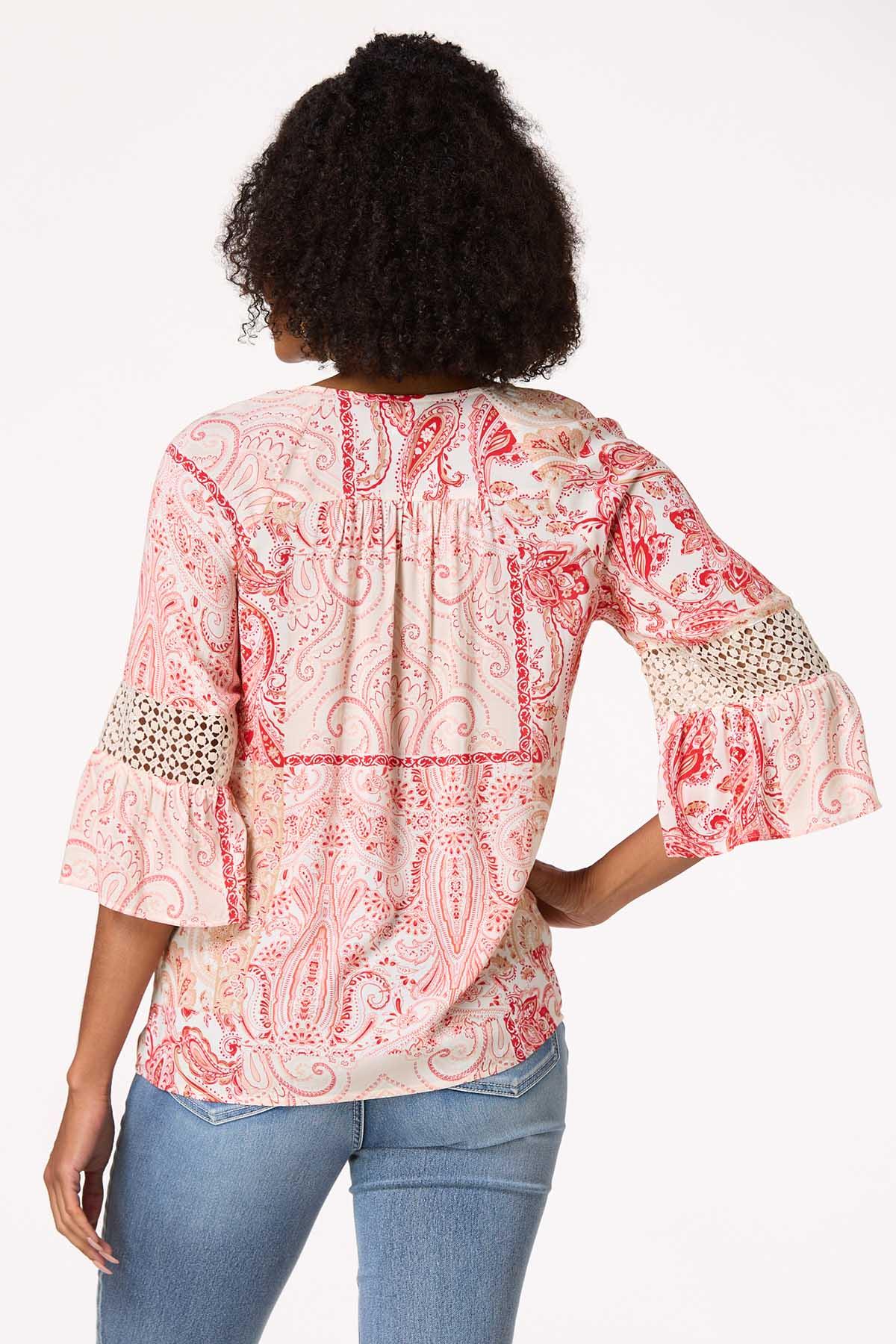 Paisley Lace Trim Top