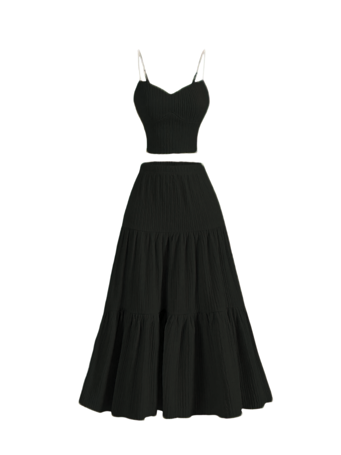 Effortless Summer Crop Cami & A-Line Skirt Set