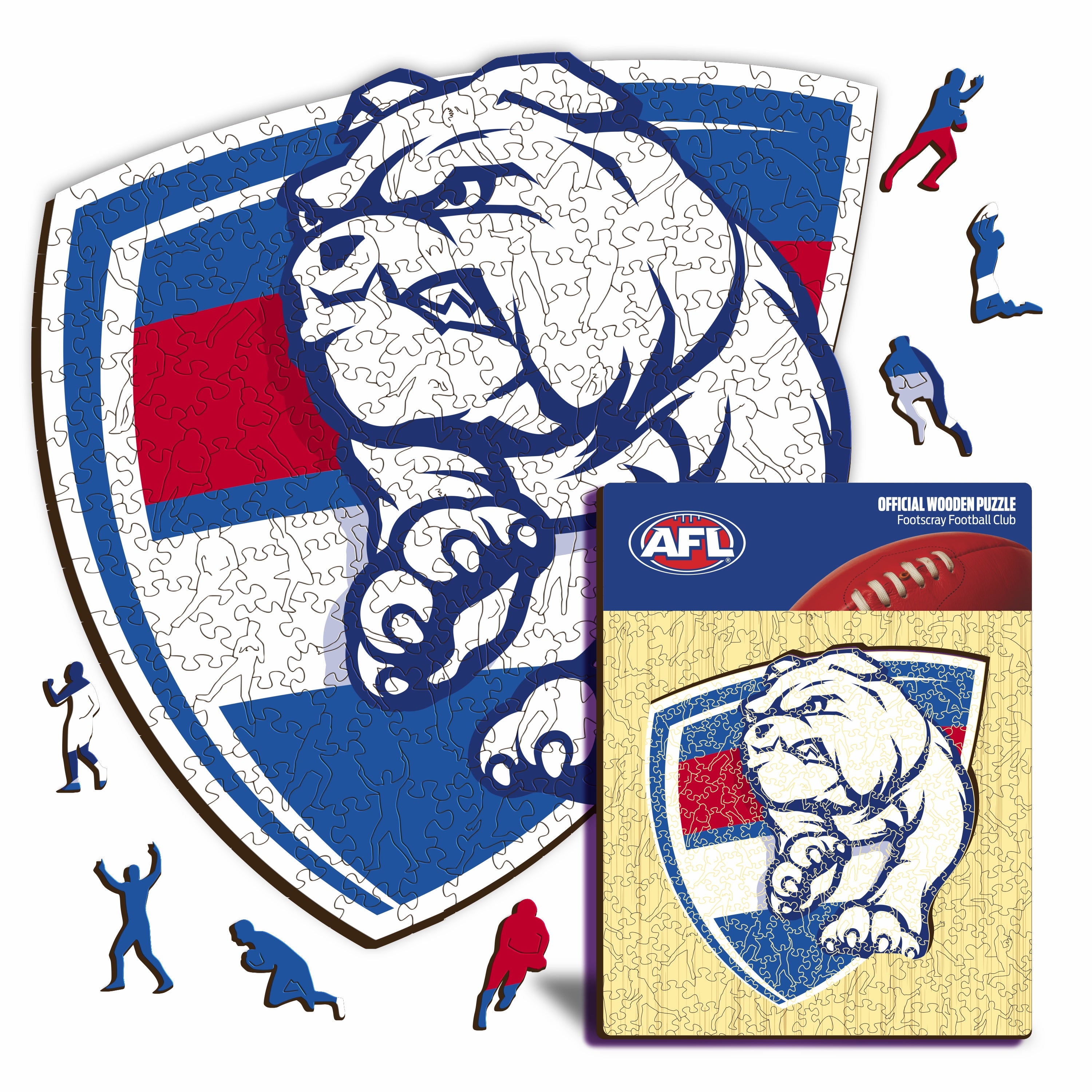 Western Bulldogs Logo - Wooden Puzzle