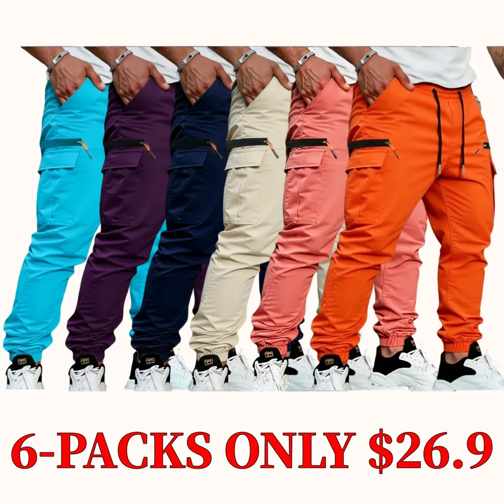 Men's work pants with tapered legs and rolled-up cuffs