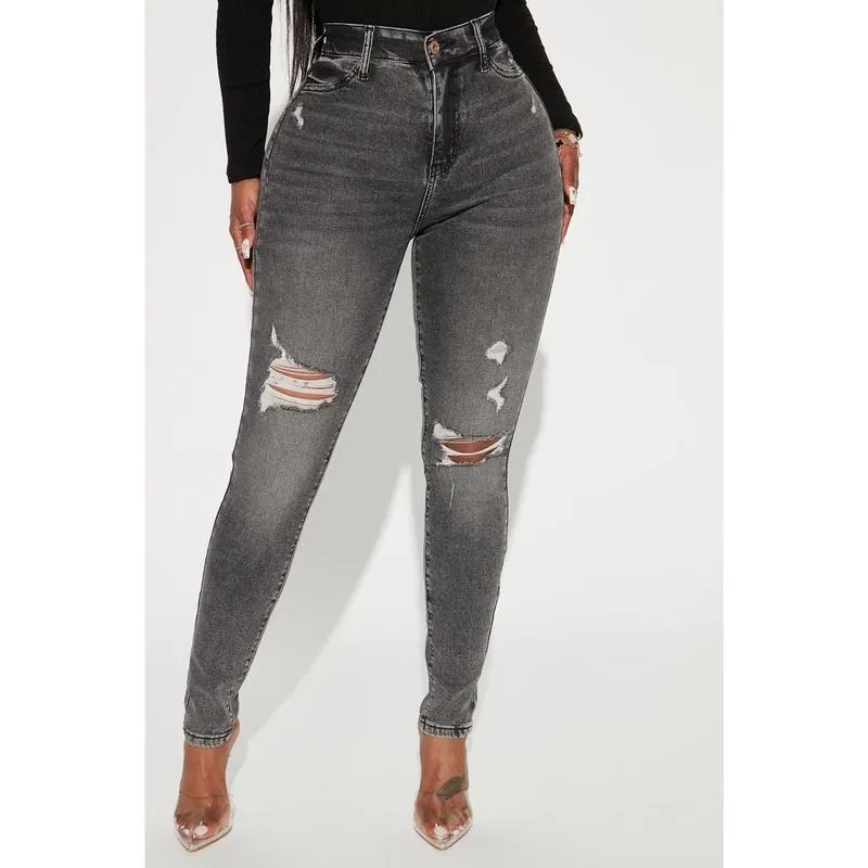 High Stretch Skinny Jeans - Black Wash