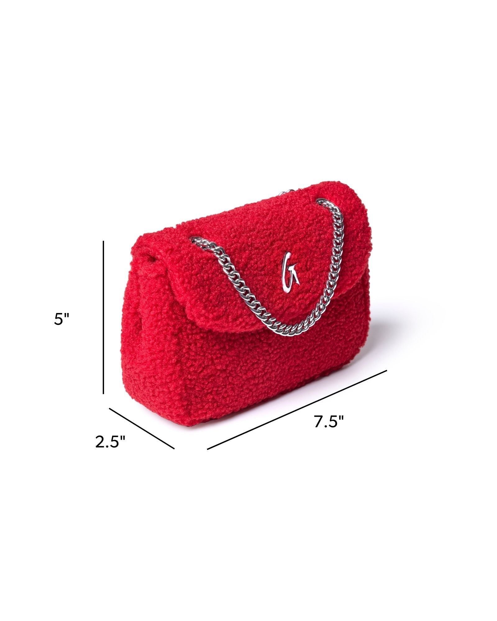MINI TEDDY FLAP BAG - RED