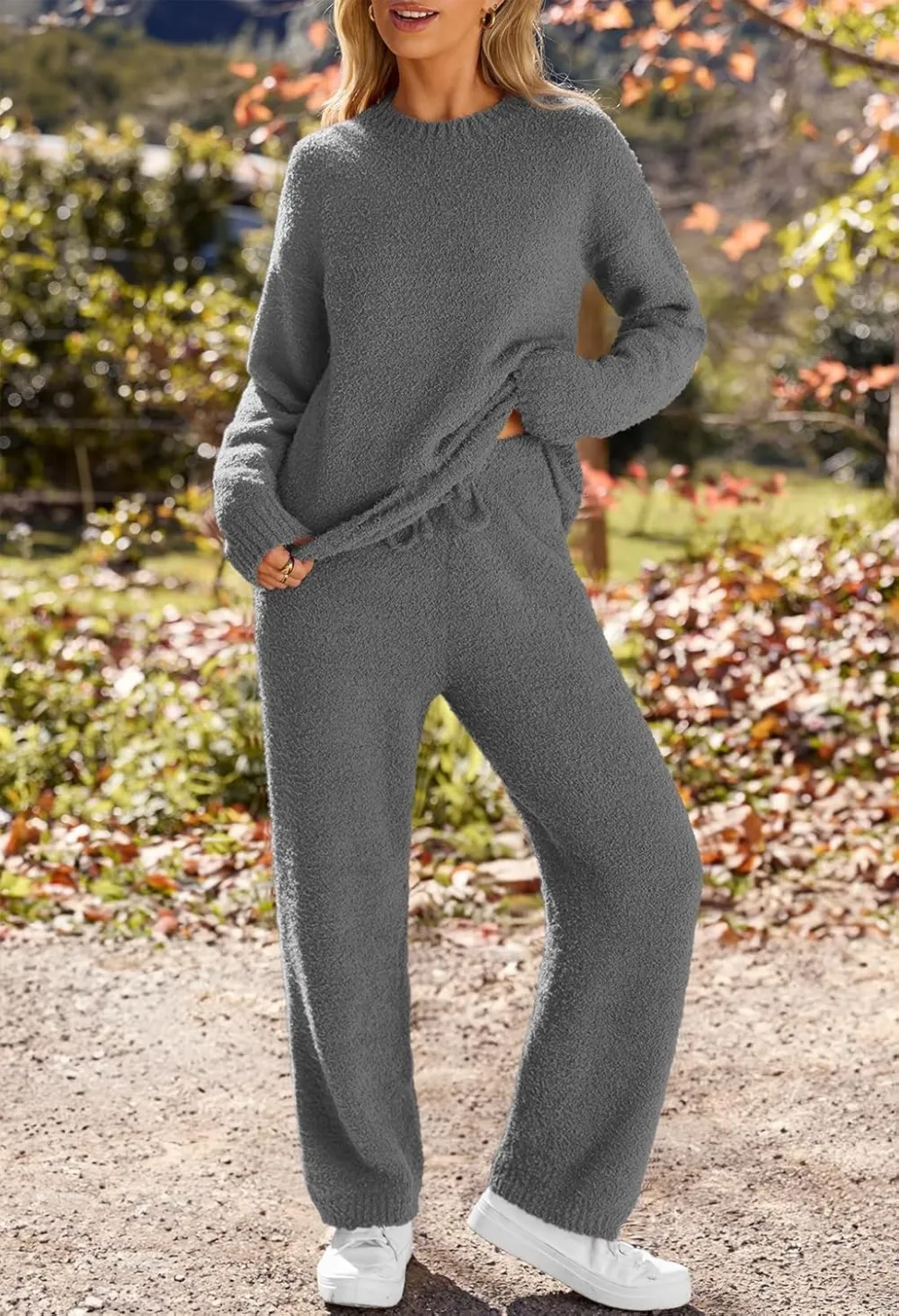 Womens Pajama Sets 2025 Fall Lounge Sweater Set