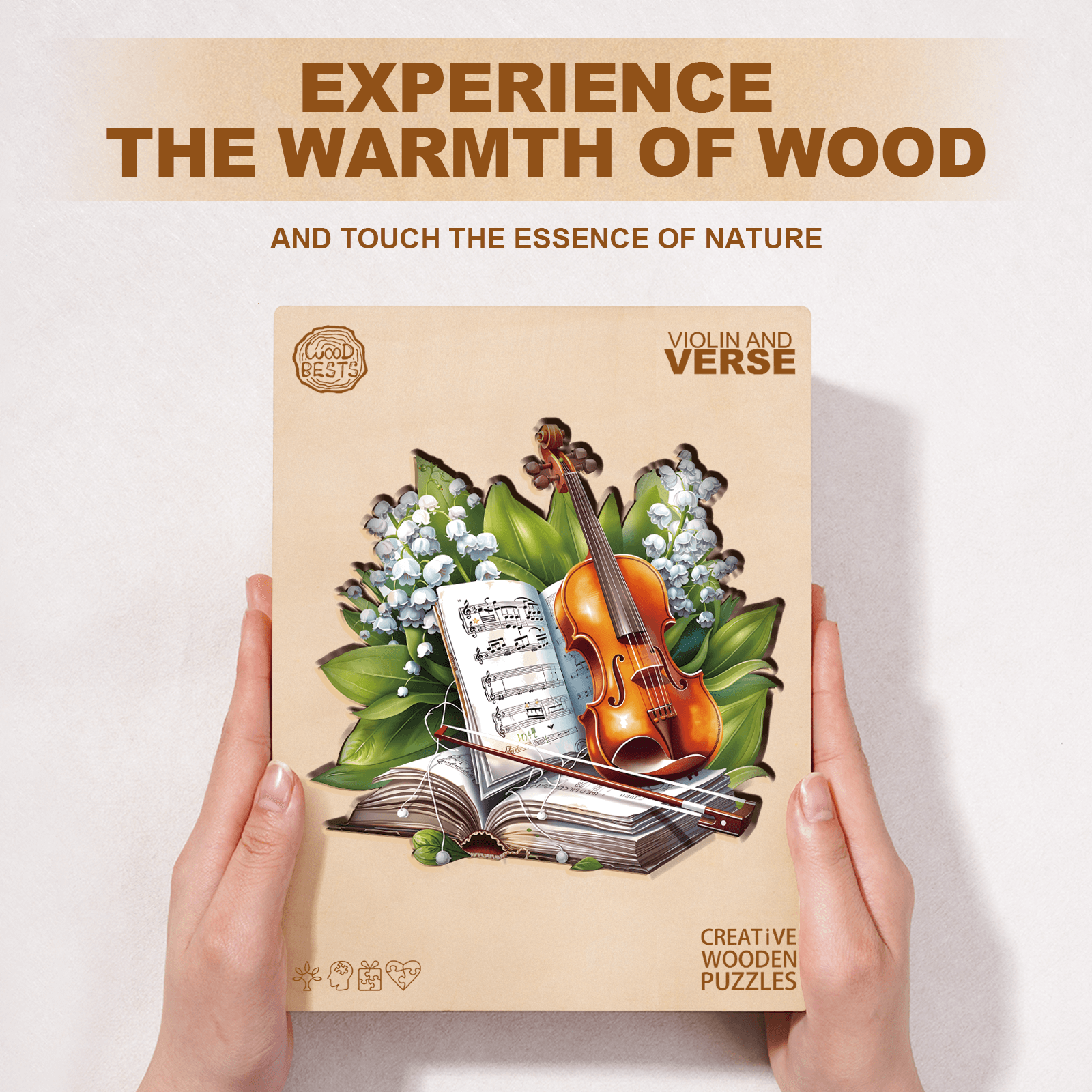 Violin and Verse Wooden Jigsaw Puzzle