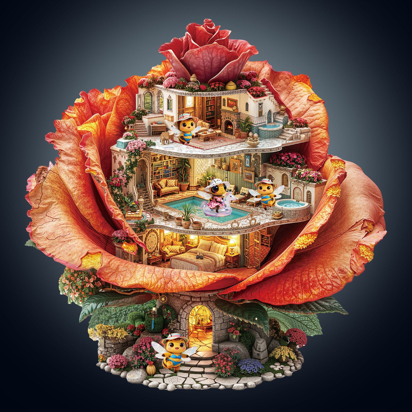 Rose Hostel Wooden Jigsaw Puzzle
