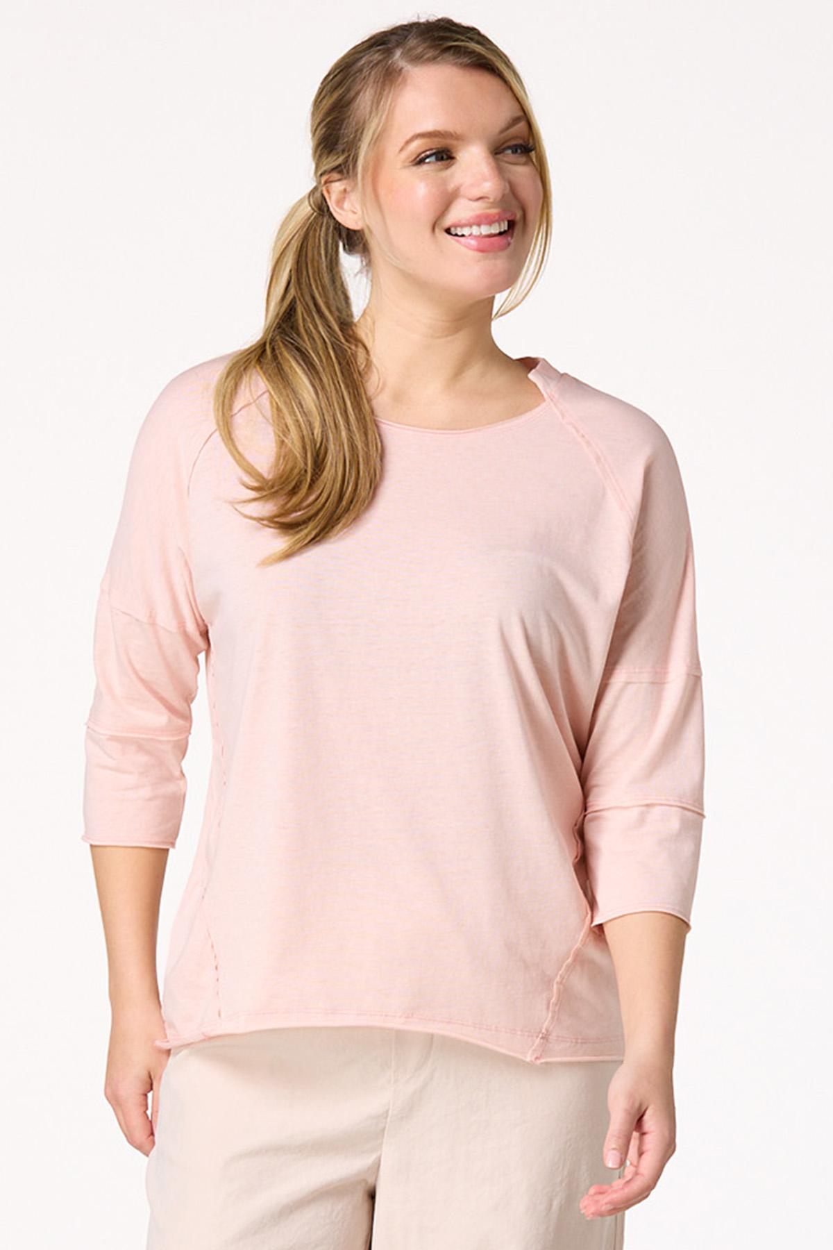 Relaxed Solid Seamed Top