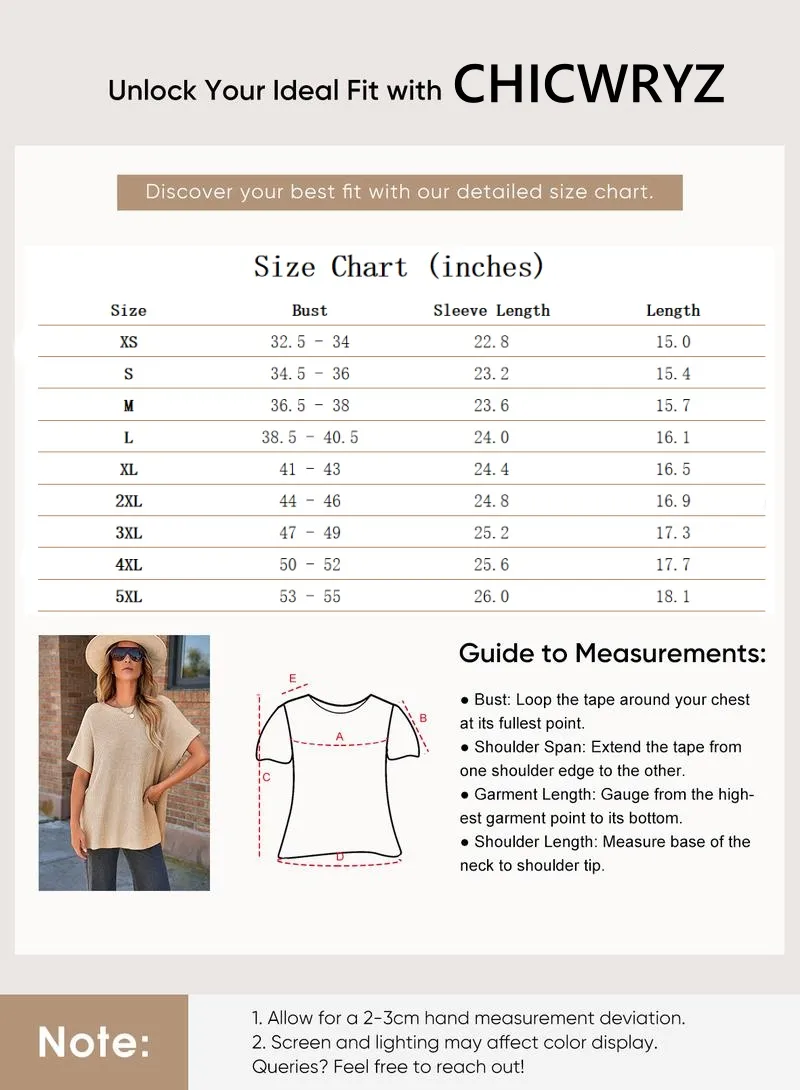 Women's loose-fitting round neck short-sleeved knitted sweater