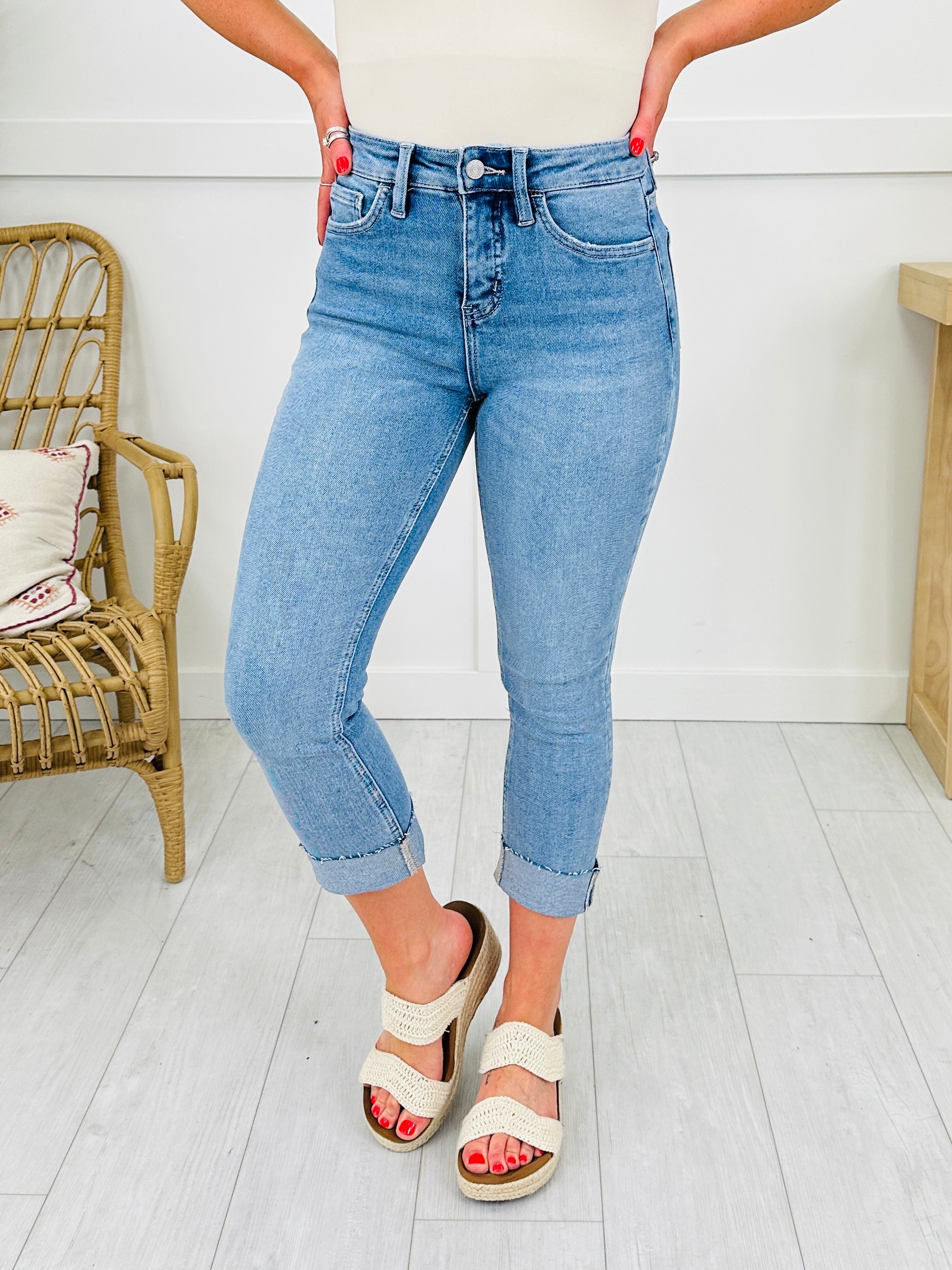 Dreaming of Summer Tummy Control Capri Jeans