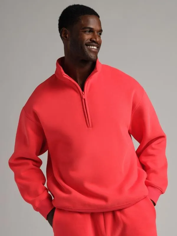 Basic Quarter Zip Mock Neck