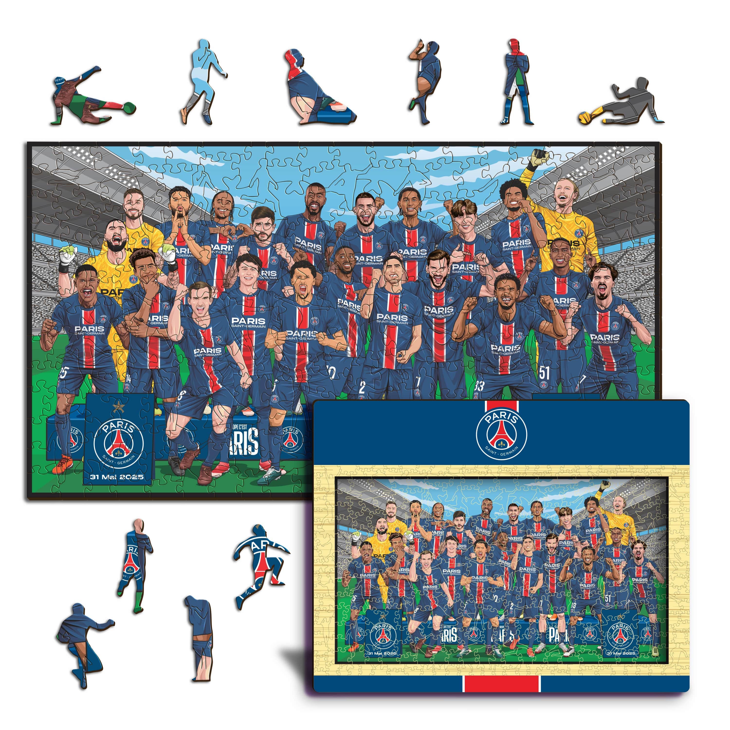 PSG FC® Treble Winners 24/25 - Wooden Puzzle
