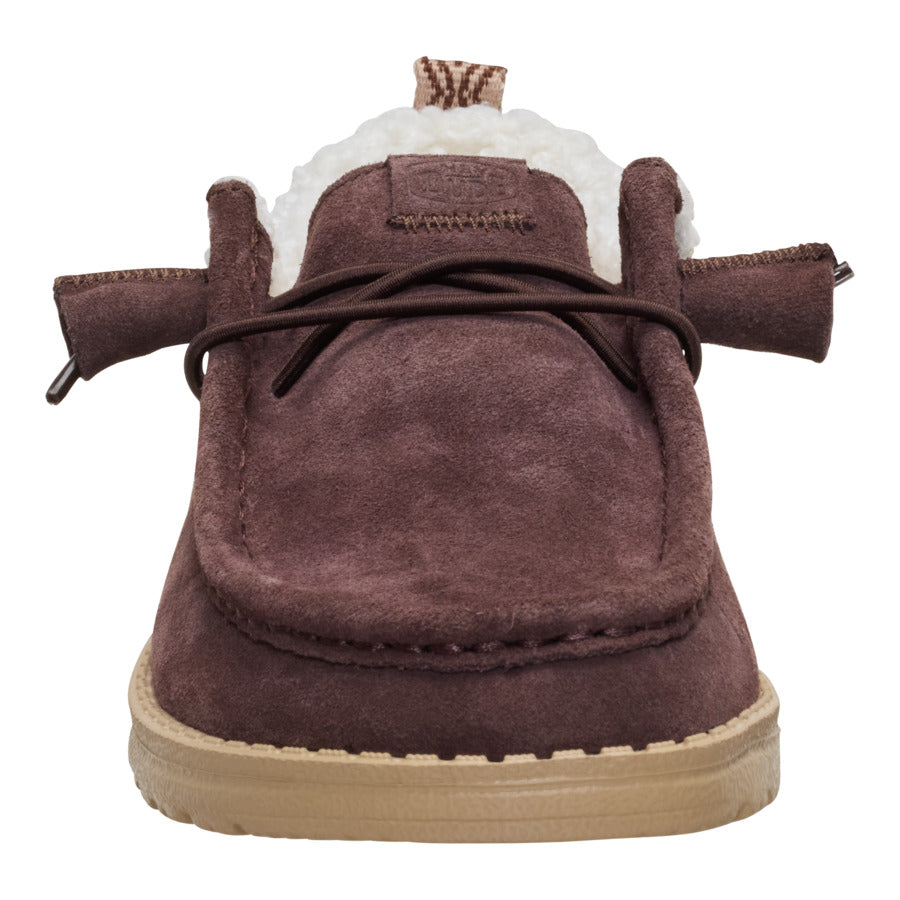 Wendy Suede Shearling - Dark Brown