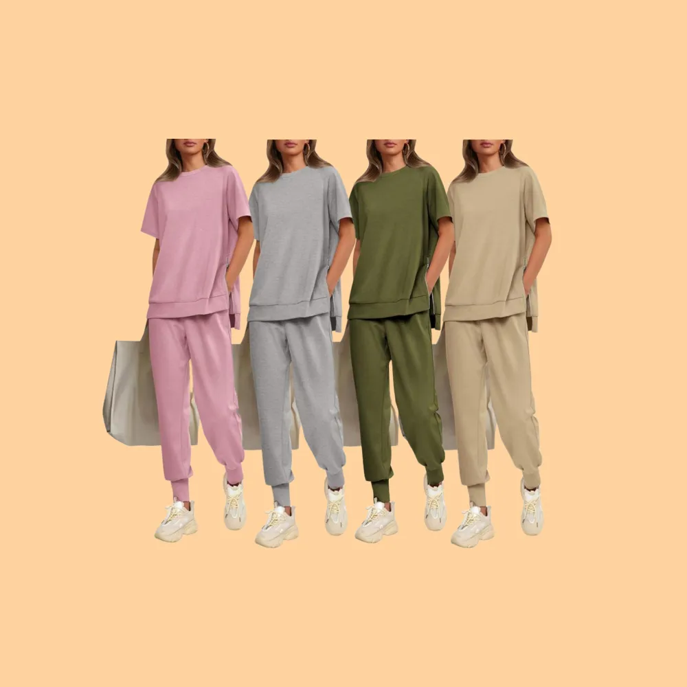 Women's 2-Piece Set Comfy Crew Neck Tracksuits