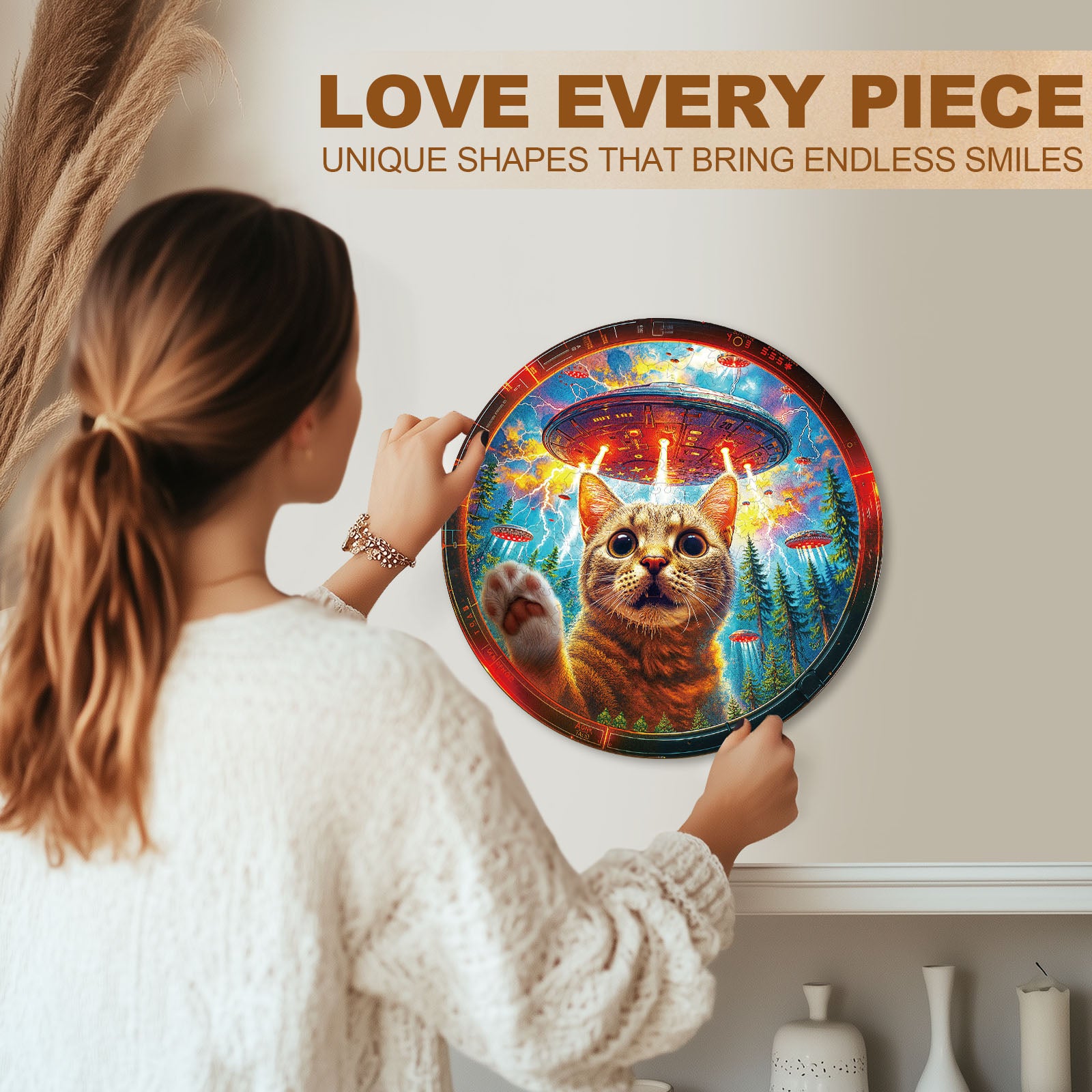 Save Kitty Wooden Jigsaw Puzzle