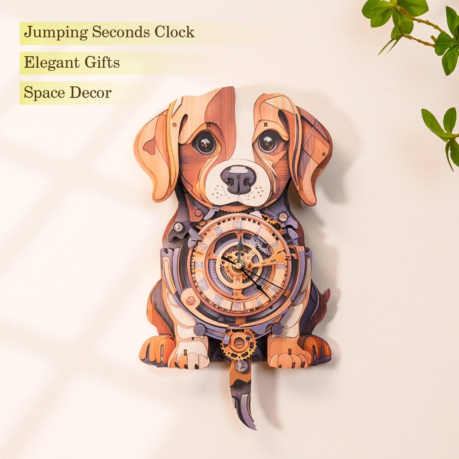 Cute Beagle – DIY Wooden Clock , 3D Puzzle Craft Kit