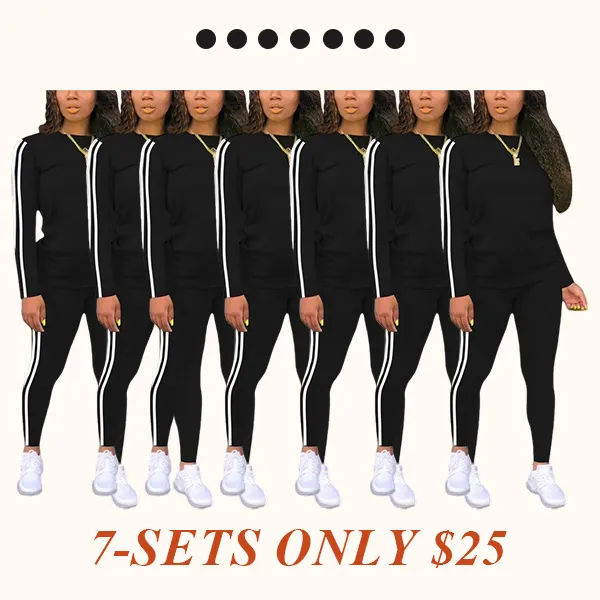 Women's solid color long-sleeved top and pants set