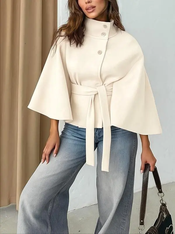 Women's wool cape coat