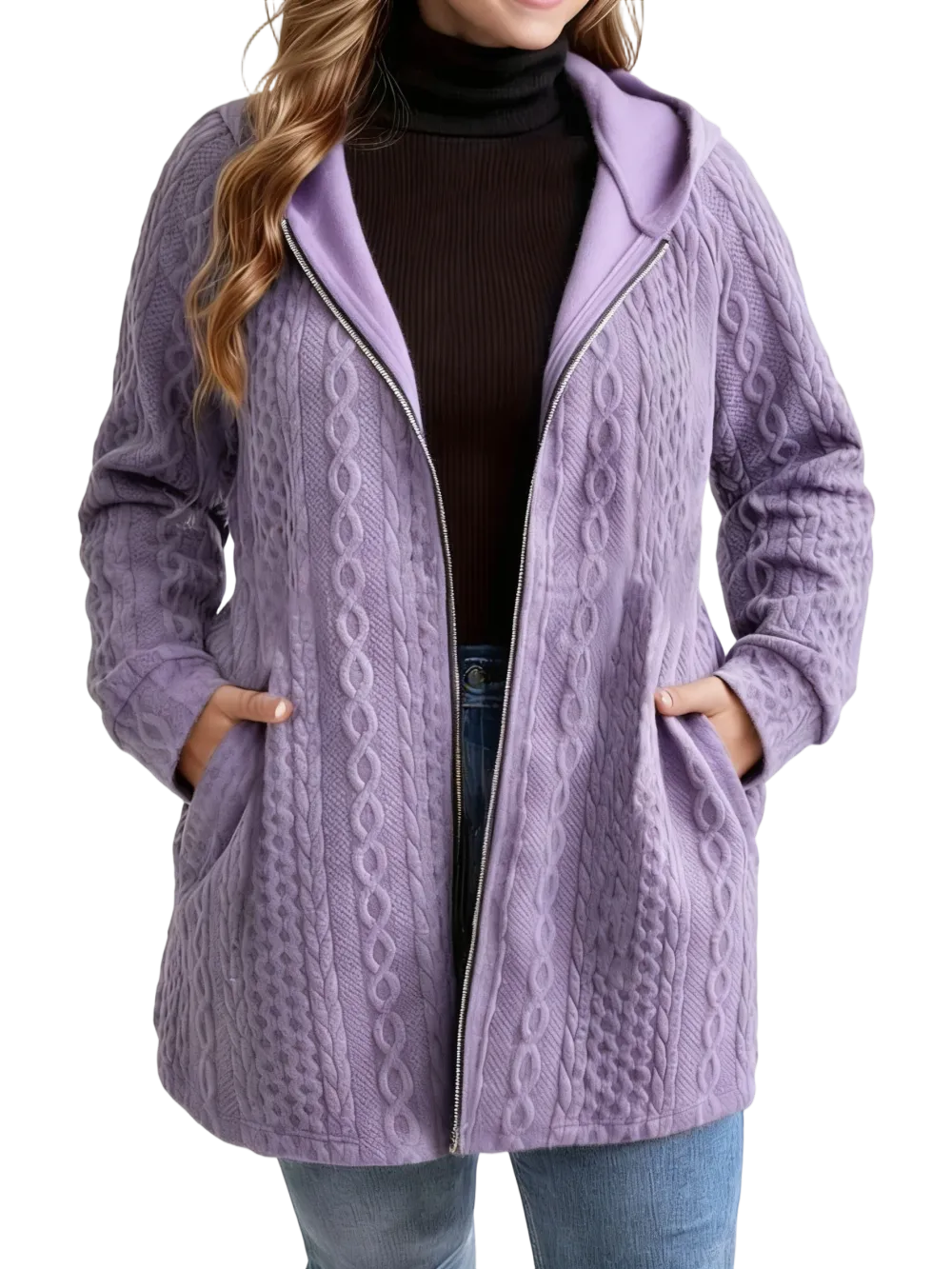 Women's Solid Color Pocket Coat