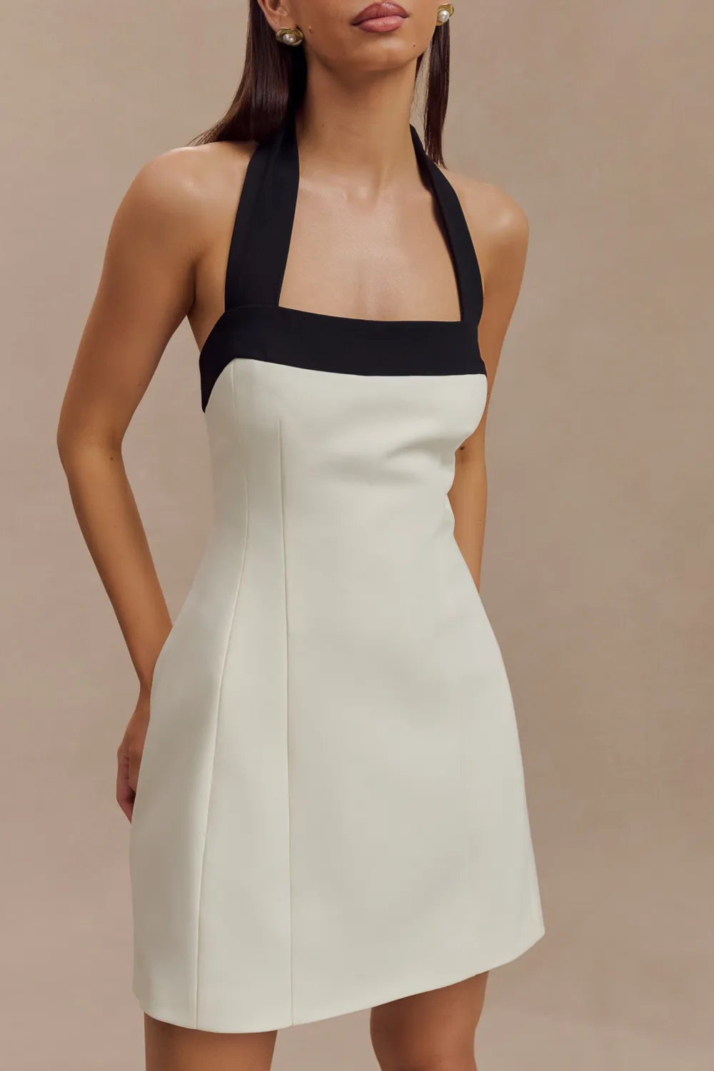 Contrast Suiting Mini Dress