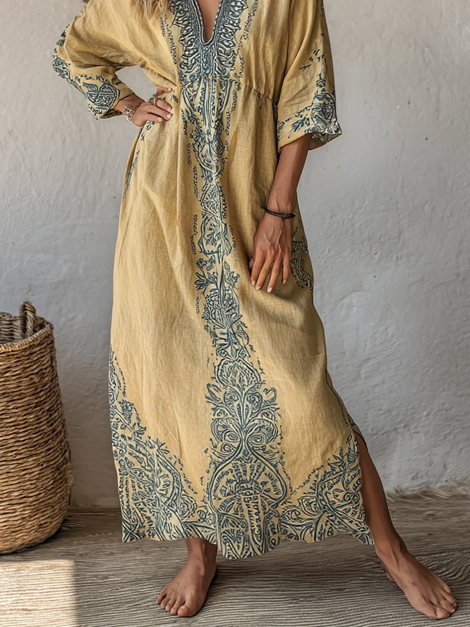 Women'S Vacation Bohemian Print Dress- Fast Shipping