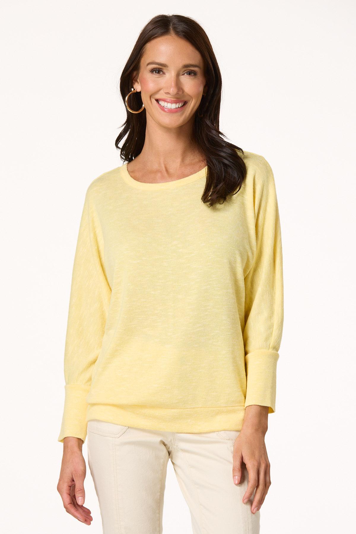 Solid Dolman Sleeve Hacci Top
