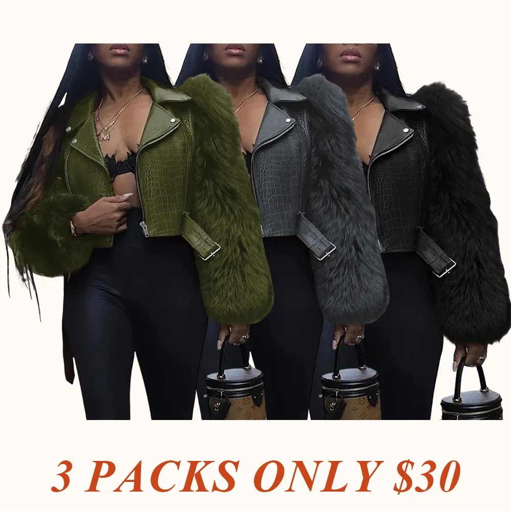 Women's Patchwork Fur Jacket