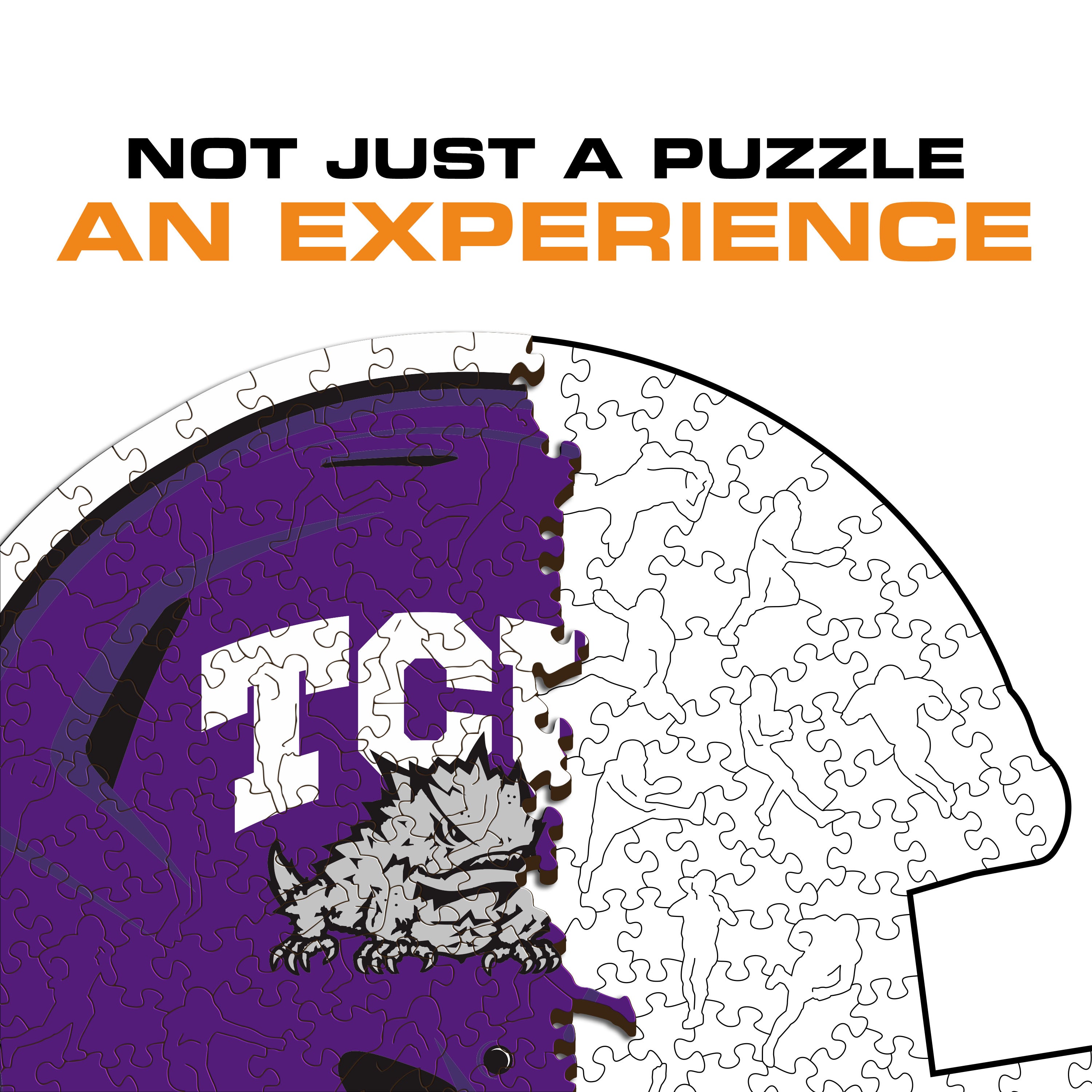 Texas Christian University Helmet - Wooden Puzzle