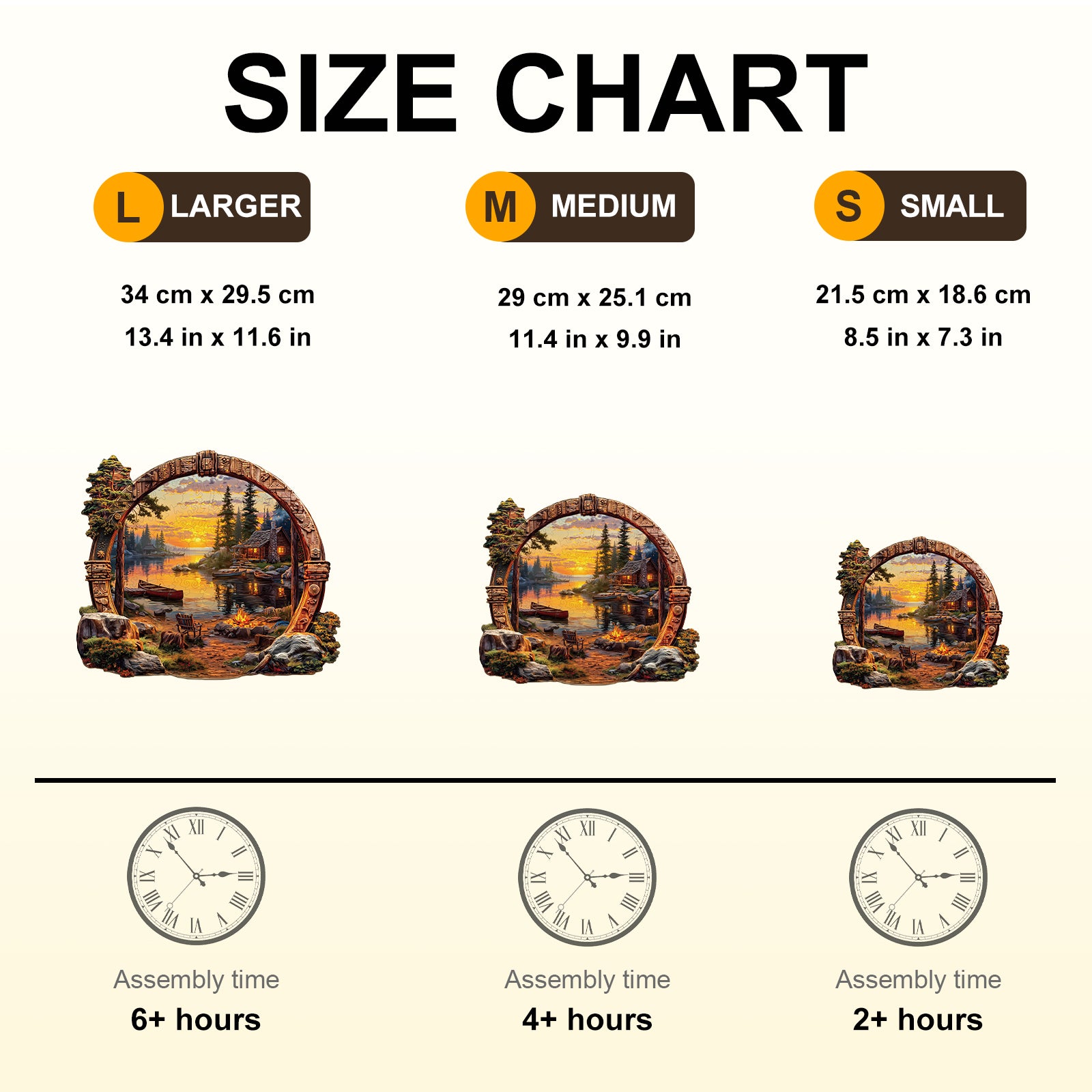 Lakeside sunset Wooden Jigsaw Puzzle