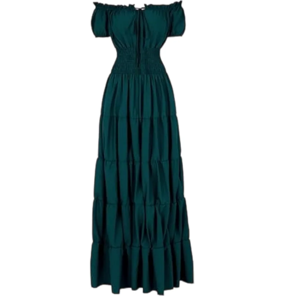 Women's Waist-Cinching Pleated Maxi Dress