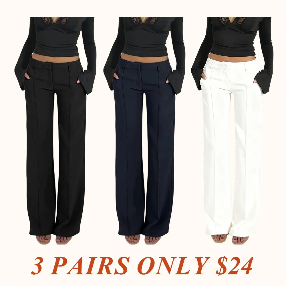 Women's Casual Fashion Suit Pants, Spring & Fall Long Trousers