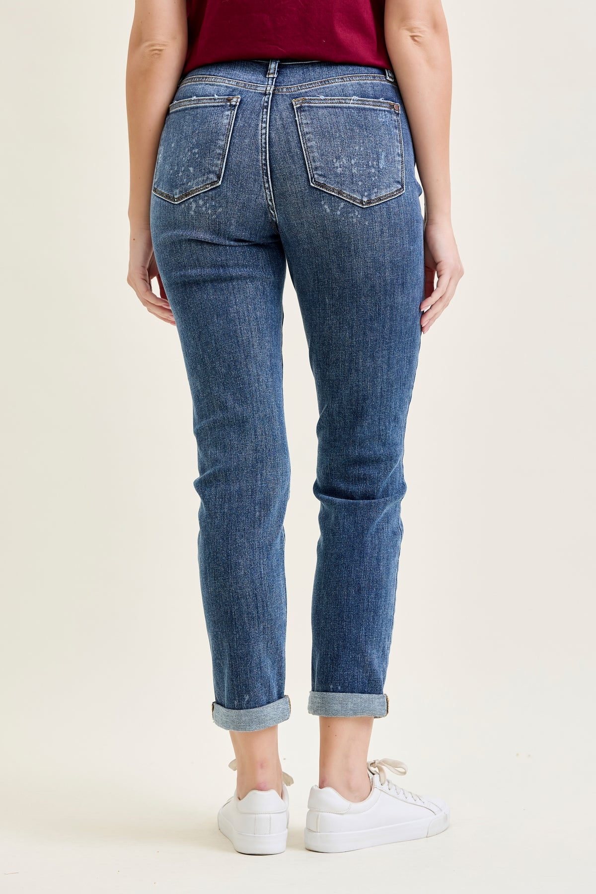 Margot High Rise Bleach Splash Boyfriend Jeans