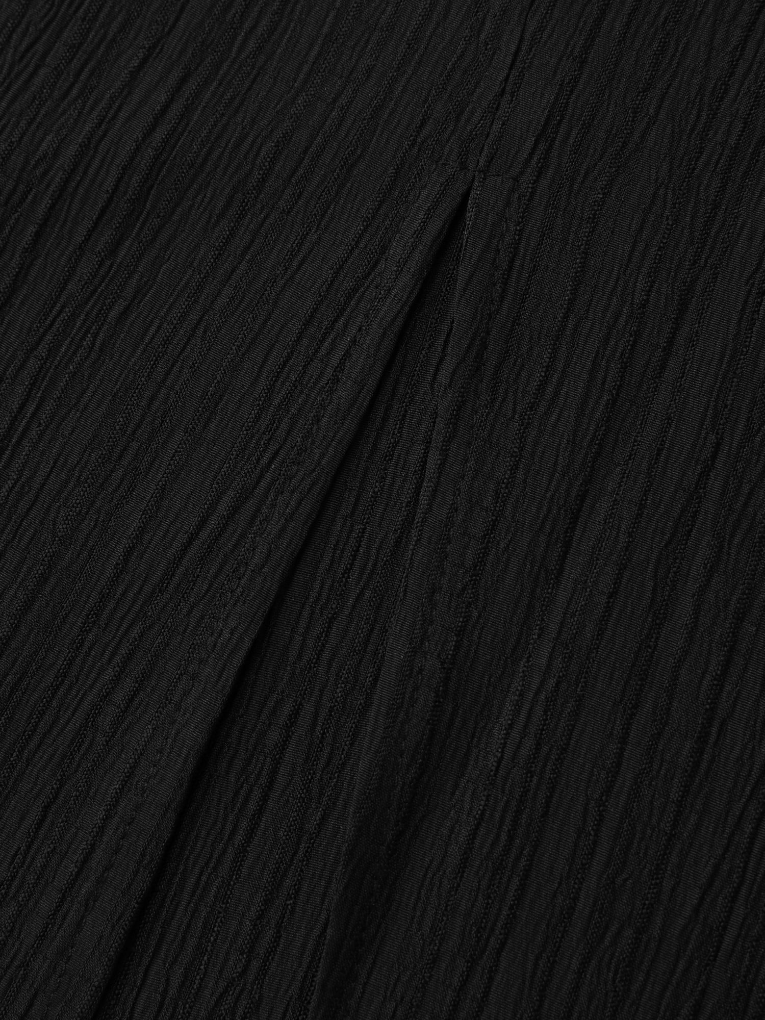 Off-Shoulder Textured Waist-Tie Maxi Dress