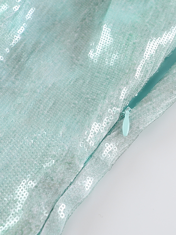 Shiny Sequinned Sleeveless Off-The-Shoulder Wrap Sexy Mini Dresses