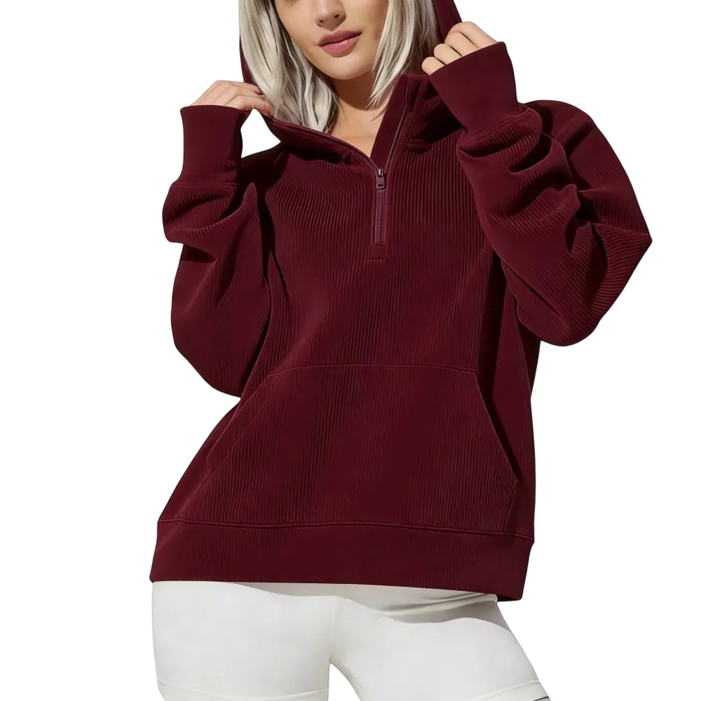 Oversized Half-Zip Hoodie