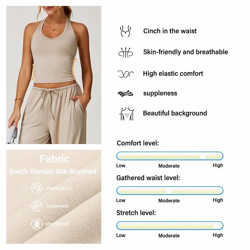 Mother's Day Gifts, Matching Sets Women 2 Piece Sets Summer Casual V Neck Top Wide Leg Pants Womens Holiday Travel Wear Fabric Breathable Summer Casual Clothing Sportswear Gym Sets Casual Loose Long Pant