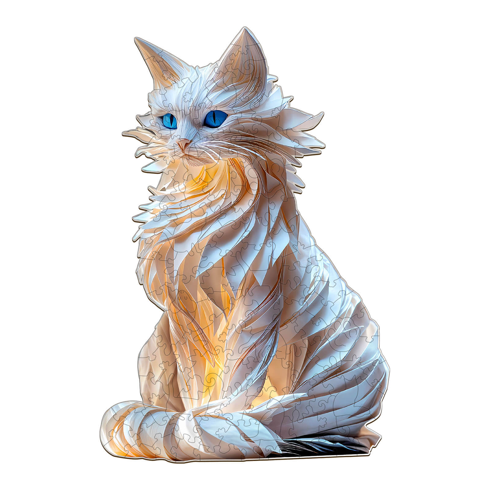 Noble cat Wooden Jigsaw Puzzle