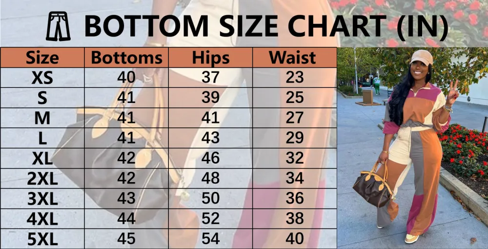 2-piece Set Women's Colorblock Zip Up Jacket & Wide Leg Pants