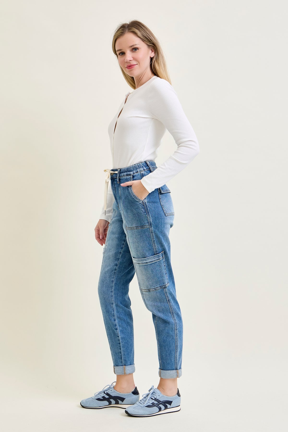 Darlene High Rise Cuffed Cargo Jogger