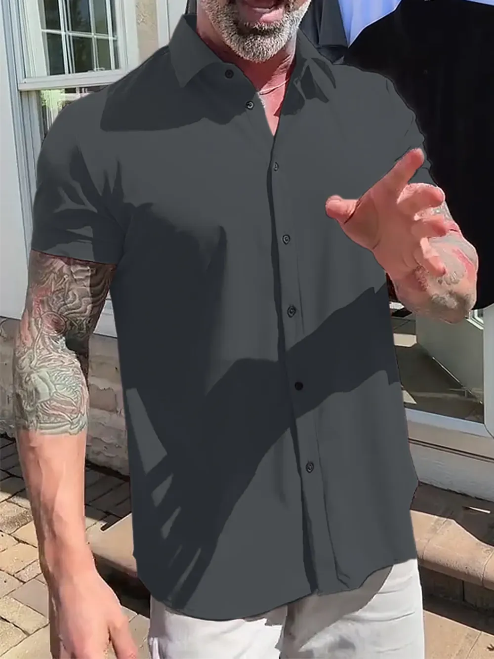 Men'S Solid Color Casual Polo Shirt