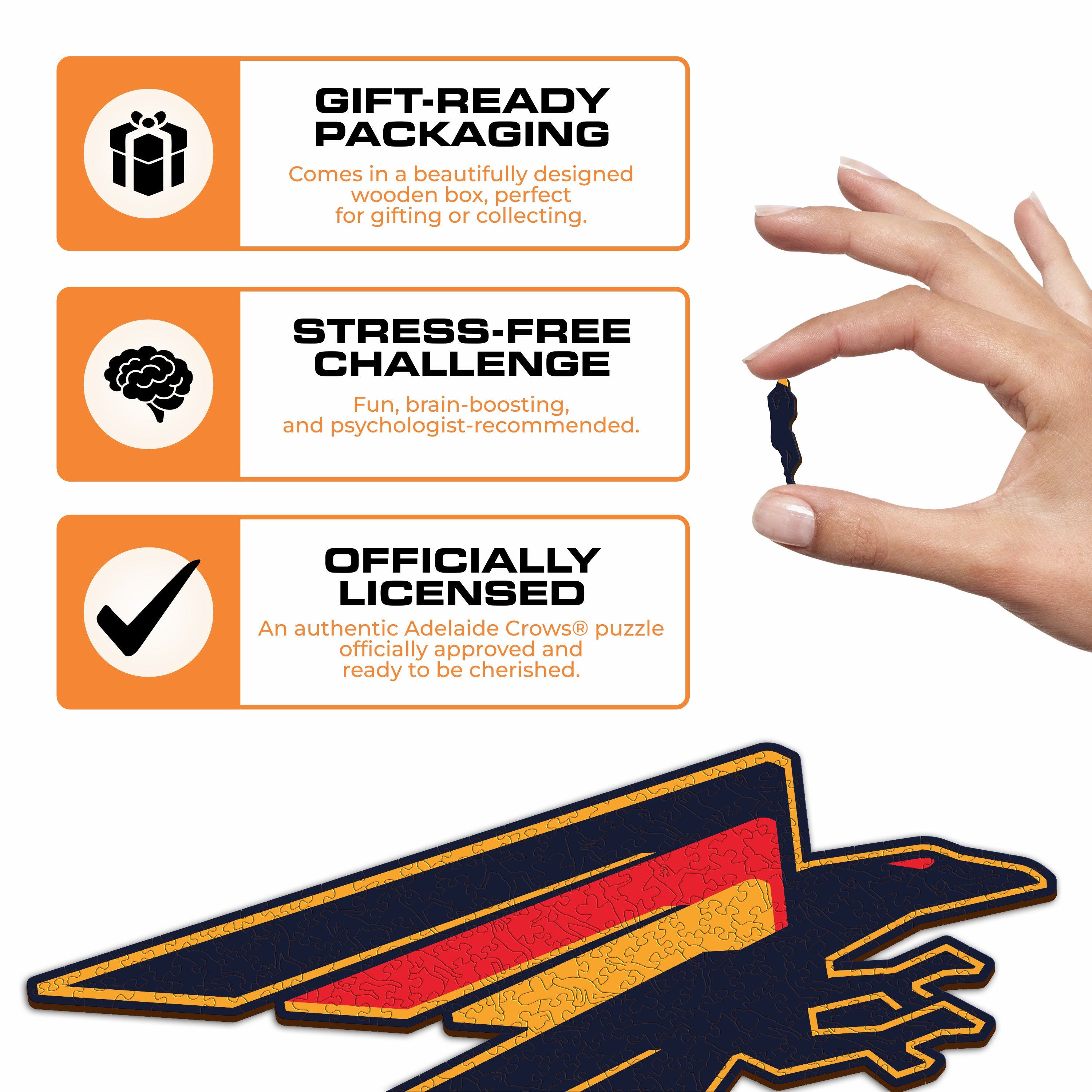 Adelaide FC Logo - Wooden Puzzle