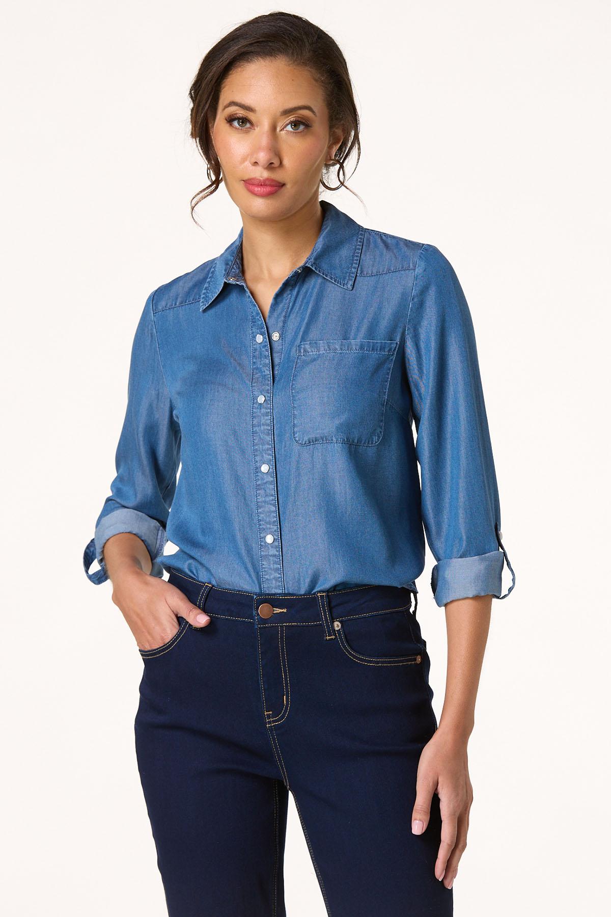 Chambray Snap Front Shirt