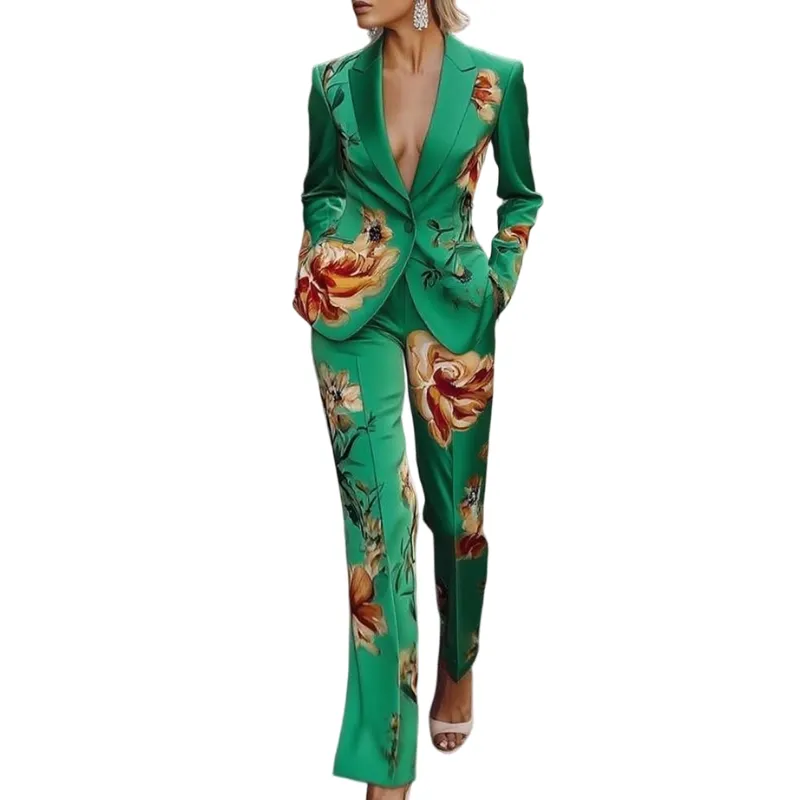 Two-piece Set Women's Floral Print Se