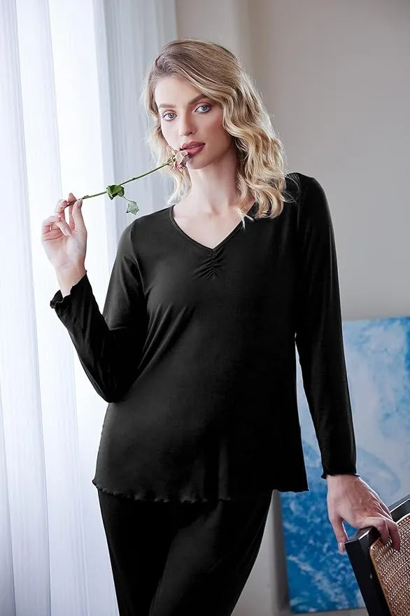 Womens Pajama Sets 2 Piece Lounge Set Fall Winter Pajamas