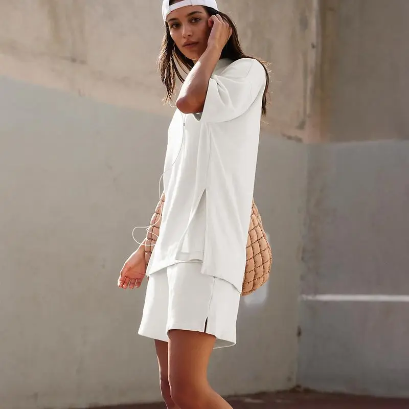 Women Lounge Sets Short Sleeve Cute Tops Shorts