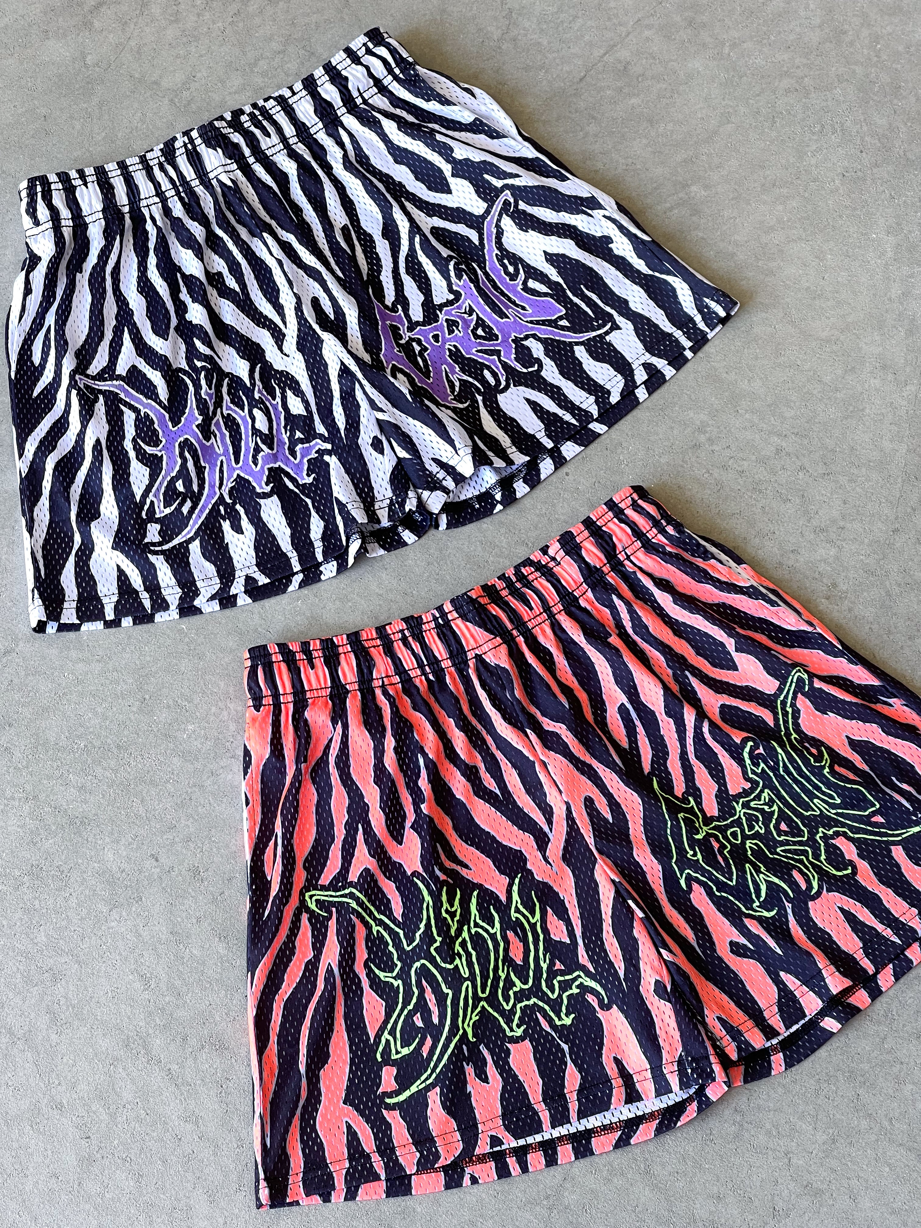 VENTED MESH SHORTS ALIEN - RED