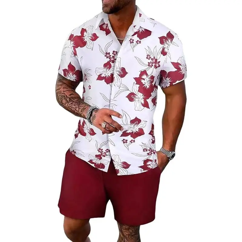Men's Tropical Print 2-Piece Set