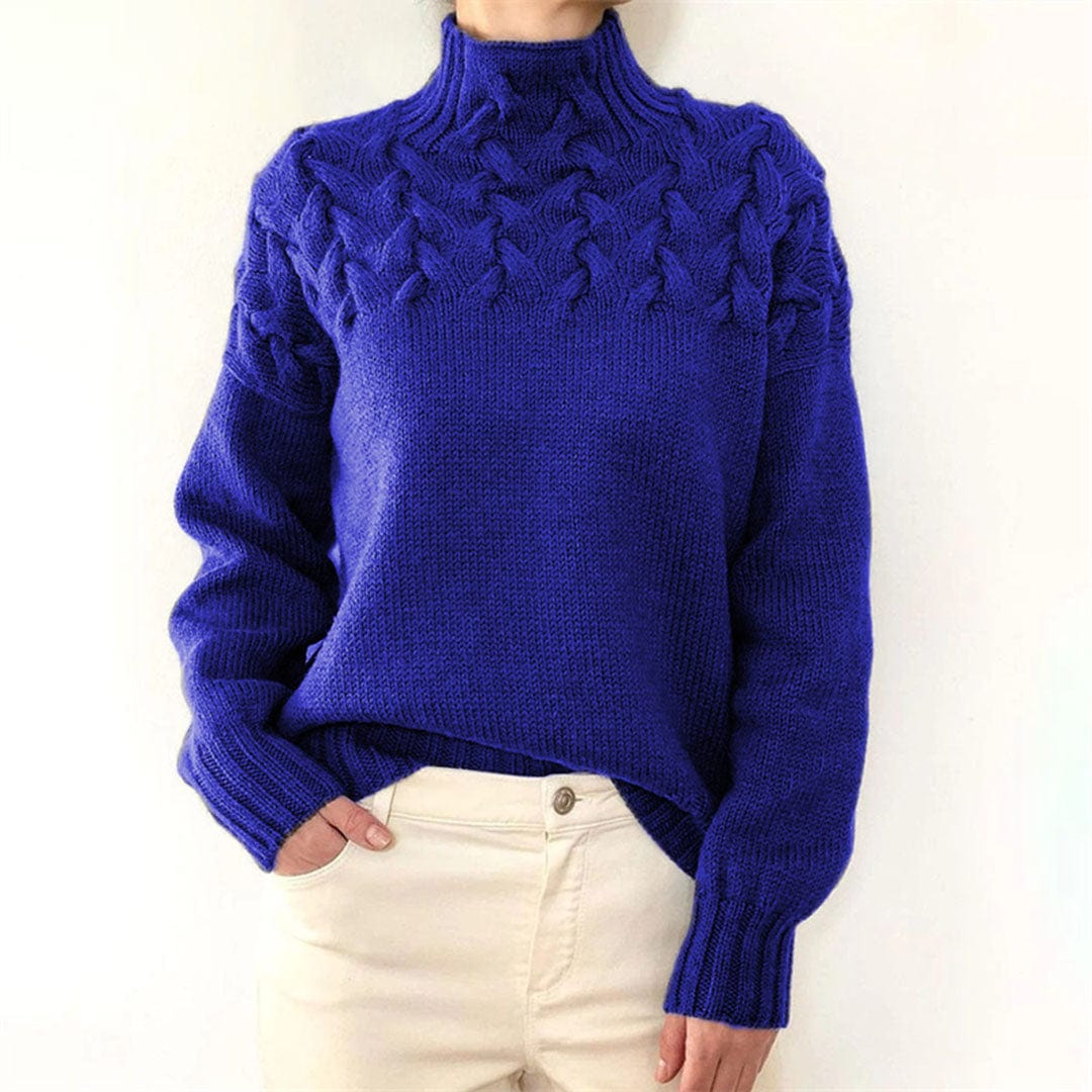 ⏰ LAST DAY SAVE 50% 💥2025 Hot Sale Women's Jumper Turtleneck Cable Knit Braided Sweater